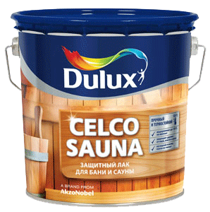 Dulux Celco Sauna Лак для бань и саун на водной основе полуматовый