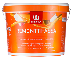 Tikkurila Remontti-Assa Краска для стен и потолков акрилатная полуматовая