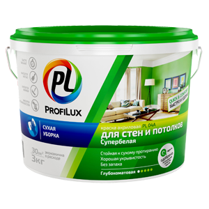 Profilux PL- 04А Краска для стен и потолков акриловая глубокоматовая 