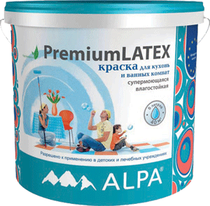 Alpa Premiumlatex Краска для кухни и ванной латексная матовая