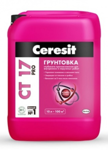 Ceresit СТ 17 Pro Грунт для внутренних и наружных работ глубокого проникновения морозостойкий