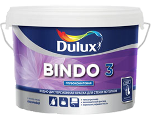 Dulux Bindo 3 Краска для стен и потолков латексная глубокоматовая