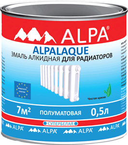 Alpa Alpalaque Эмаль для радиаторов полуматвая