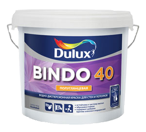 Dulux Bindo 40 Краска для стен и потолков для влажных помещений латексная полуглянцевая