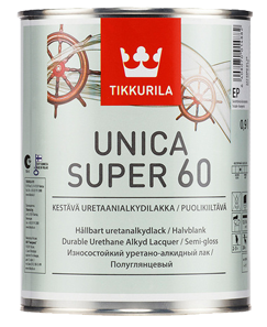 Tikkurila Unica Super 60 Лак для дерева уретано-алкидный полуглянцевый