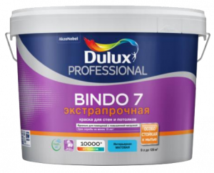 Dulux Professional Bindo 7 Краска для стен и потолков латексная экстрапрочная матовая 