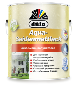 Dufa Aqua-Seidenmattlack Эмаль для дерева и металла акриловая полуматовая 