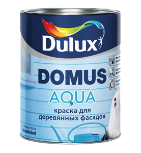 Dulux Domus Aqua Краска для деревянных фасадов водно-дисперсионная полуматовая