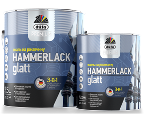 Dufa Premium Hammerlack 3-в-1 Эмаль на ржавчину гладкая 