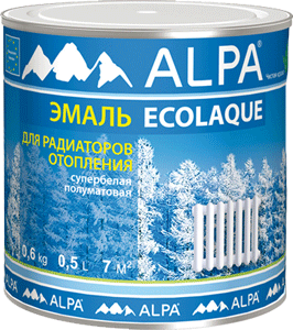 Alpa Ecolaque Эмаль для радиаторов полуматовая