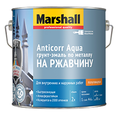 Marshall Anticorr Aqua Грунт-эмаль на ржавчину на водной основе полуглянцевая